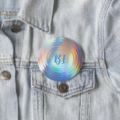 Classy Pastel Rainbow Unicorn Holographic Bisexual Button (Beispiel)