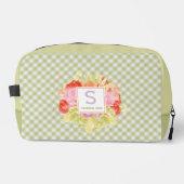 Classy Pastel Spring Green Gingham Karo Pattern Waschbeutel (Vorderseite)