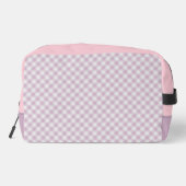 Classy Pastel Violet Pink Gingham Karo Pattern Waschbeutel (Rückseite)