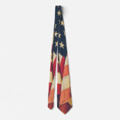 Classy Patriotic American Flag Nah Up Neck Tie Krawatte (Rückseite)