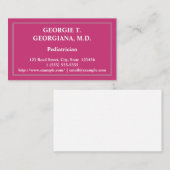 Classy Pediatrician Business Card Visitenkarte (Vorne/Hinten)