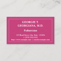 Classy Pediatrician Business Card