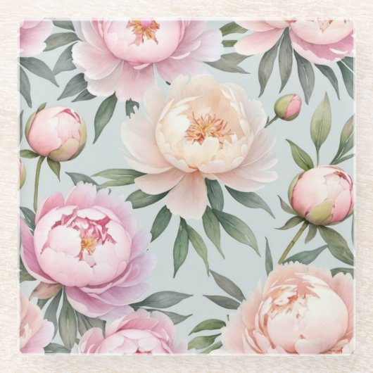 Classy Peony Glasuntersetzer (Vorderseite)