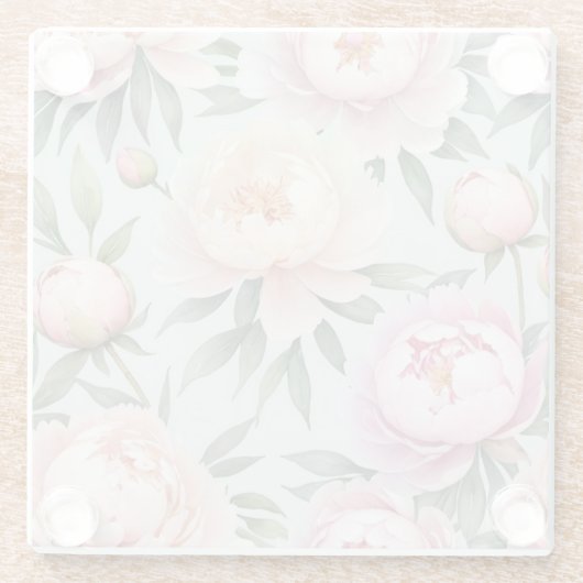 Classy Peony Glasuntersetzer (Rückseite)