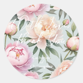 Classy Peony Sticker
