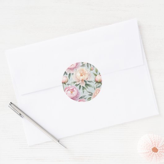 Classy Peony Sticker (Umschlag)