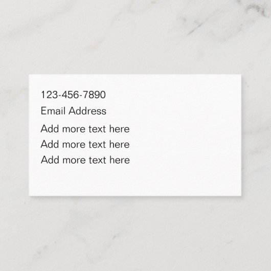 Classy Personal Concierge Assistant Visitenkarte (Rückseite)