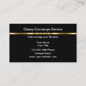Classy Personal Concierge Business Cards Design Visitenkarte (Vorderseite)