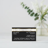 Classy Personal Concierge Businesscards Terminkarte (Stehend Vorderseite)