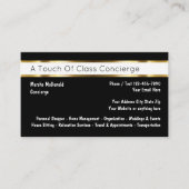 Classy Personal Concierge Businesscards Terminkarte (Vorderseite)