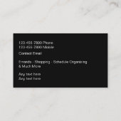 Classy Personal Concierge Einzigartige Visitenkart Visitenkarte (Rückseite)