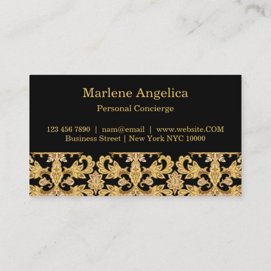 Classy Personal Concierge Elegant Visitenkarte (Rückseite)
