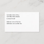 Classy Personal Concierge Elegante Visitenkarten Visitenkarte (Rückseite)