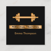 Classy Personal Trainer Fitness Quadratische Visitenkarte (Vorderseite)