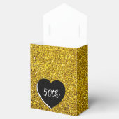 Classy Personalisiert Black & Gold 50 Jahre alt Geschenkschachtel (Geöffnet)