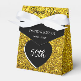 Classy Personalisiert Black & Gold 50 Jahre alt Geschenkschachtel