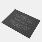 Classy Personalisiert Doormat Gray | bearbeitbar Fußmatte (Schrägansicht)