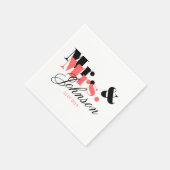 Classy personalisiert Mr. and Mrs. wedding napkins Serviette (Ecke)