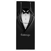 Classy Personalisiert Tuxedo Geschenktüte Für Weinflaschen (Vorderseite)