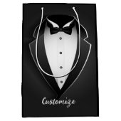 Classy Personalisiert Tuxedo Mittlere Geschenktüte (Vorderseite)