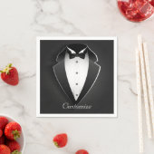 Classy Personalisiert Tuxedo Napkins Serviette (Beispiel)