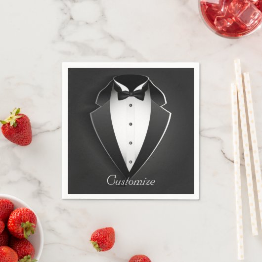 Classy Personalisiert Tuxedo Napkins Serviette (Beispiel)