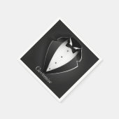 Classy Personalisiert Tuxedo Napkins Serviette (Ecke)