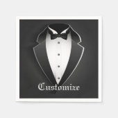 Classy Personalisiert Tuxedo Napkins Serviette (Vorderseite)