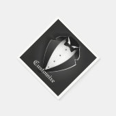Classy Personalisiert Tuxedo Napkins Serviette (Ecke)
