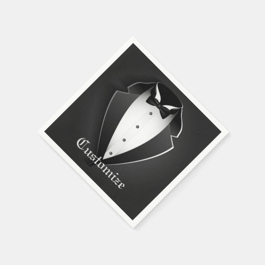 Classy Personalisiert Tuxedo Napkins Serviette (Ecke)