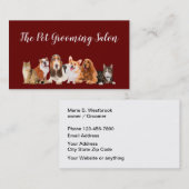 Classy Pet Groomo Salon Business Cards New Visitenkarte (Vorne/Hinten)