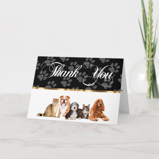 Classy Pet Rescue or Association Dankeschön Cards Dankeskarte (Vorderseite)