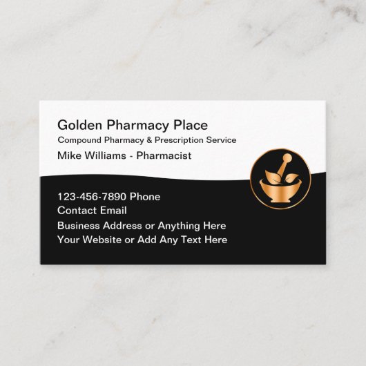 Classy Pharmacy Pharmacist Retail Business Cards Visitenkarte (Vorderseite)
