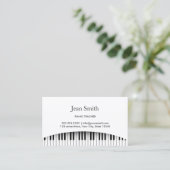 Classy Piano Keys Piano Teacher Business Card Visitenkarte (Stehend Vorderseite)