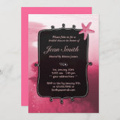 Classy Pink Beach Starfish Brautparty Einladung (Vorne/Hinten)