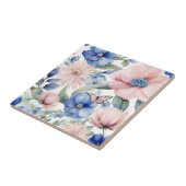 Classy Pink & Blue Blume Bunch Fliese (Seite)