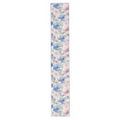 Classy Pink & Blue Blume Bunch Großer Tischläufer (Vorderseite)
