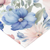 Classy Pink & Blue Blume Bunch Großer Tischläufer (Ecke)