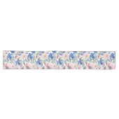 Classy Pink & Blue Blume Bunch Großer Tischläufer (Horizontal)