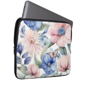 Classy Pink & Blue Blume Bunch Laptopschutzhülle (Vorne Rechts)