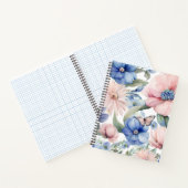 Classy Pink & Blue Blume Bunch Notizblock (Innenseite)