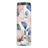 Classy Pink & Blue Blume Bunch Thermosbecher (Rückseite)