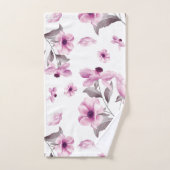 Classy Pink Blume Badetuch Set (Handtuch)