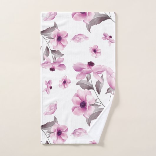 Classy Pink Blume Badetuch Set (Handtuch)