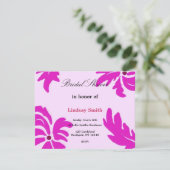 Classy Pink Blumendusche Einladung (Stehend Vorderseite)