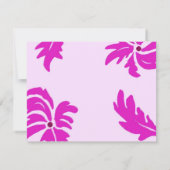 Classy Pink Blumendusche Einladung (Rückseite)