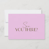 Classy Pink Grassland Old Money QR Code Wedding RSVP Karte (Rückseite)