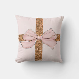 Classy Pink Kissen mit Bow und glänzender Schleife