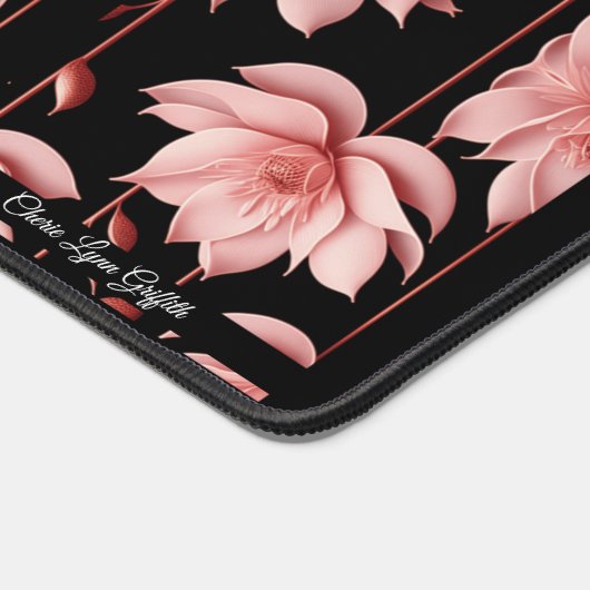Classy Pink Lotus Desk Mat Schreibtischunterlage (Ecke)