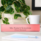 Classy Pink Ombre Namensplakette